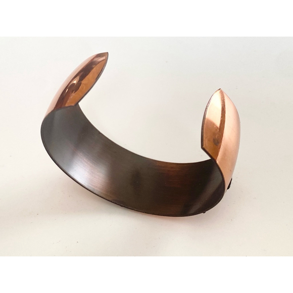Vintage Maple Leaf Copper Cuff Bracelet. - Picture 3 of 6